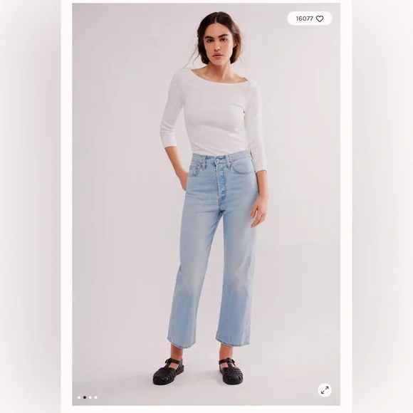 【Levi's】Ribcage Performance Cool ストレートアンクルjeans Ribcage Straight Ankle Performance Cool Women's Jeans - Dark